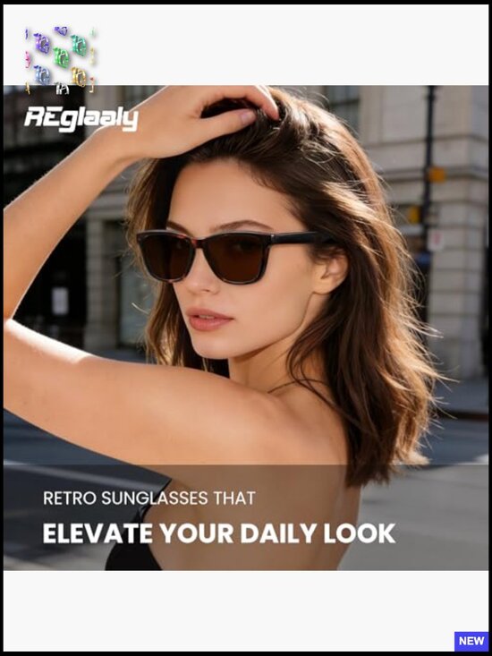 Trendy Square Sunglasses Polarized UV Protection Retro Classic Shades Glasses